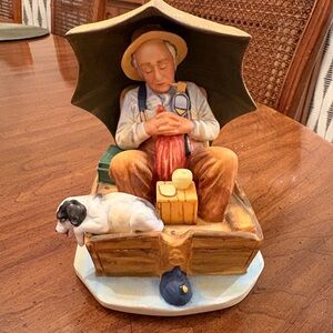 Norman Rockwell 1930 “fishing” figurine